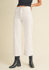 KEKE WHITE WIDE LEG JEANS
