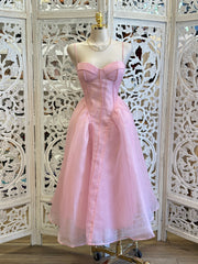 Pink Corset Tulle Dress- No Estira, Not Stretchy