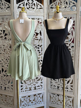 Open Back Ribbon Mini Dress-Stretchy,Estira