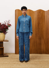 BALSAMINE BLUE DENIM PANTS