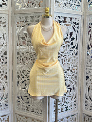 Butter Polka Dot Mini Dress- No Estira, Not Stretchy