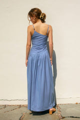 ELLE DROP WAIST RUCHED MAXI DRESS