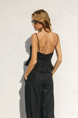 DARCY SLEEVELESS FLARED TOP
