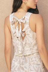 CECE TIE BACK TOP
