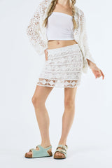Flo Crochet Mini Skirt