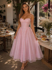 Pink Corset Tulle Dress- No Estira, Not Stretchy