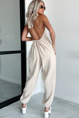 Lockwood Wasabi Mint Halter Jumpsuit (Oat)