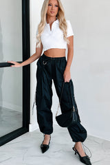 Epitome Of Easy Polo Crop Top (White)