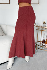Making Today Count Inverted Seam Maxi Skirt (Burgundy)