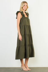 KIMBERLY TIERED MIDI DRESS
