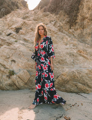 Kaydence Floral Kimono Tie Maxi Dress