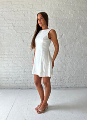 Kimberly White Linen Mini Dress