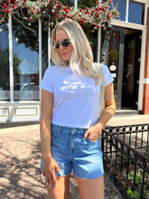 Lilian Medium Wash High Waisted Denim Shorts