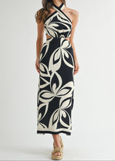ALICIA HALTER MIDI DRESS