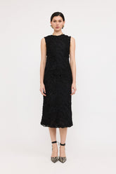 CLEO TEXTURED MIDI DRESS