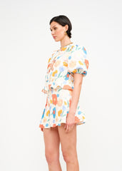 BAILEY FLORAL TIE-FRONT BLOUSE