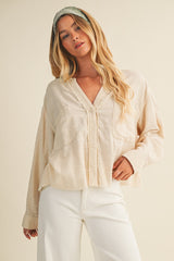 PAEKA BUTTON DOWN TOP