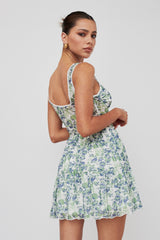 Sweet Nostalgia Laced Bodice Mini Dress Off-White
