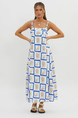 LOST IN LUNAR Katie Maxi Dress Shell Print