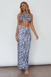 Just Like That Multiway Midi Dress & Scarf Navy