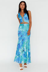Summerlove Lace-Up Bodice Midi Dress Green