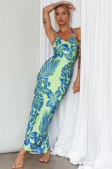 Fiji Feeling Midi Dress Tropical Kiwi