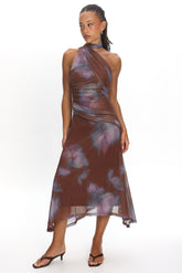 Solene Midi Dress Chocolate