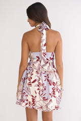 El Corazon Halterneck Mini Dress Blue
