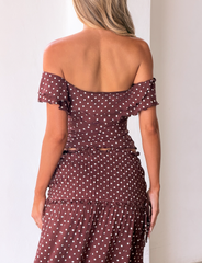 DENALI TOP - BROWN DOT