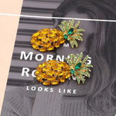 Pineapple Rhinestone Dangle Earrings