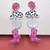 Cowgirl Boots Dangle Earrings