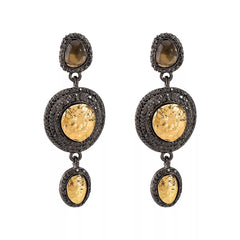 Vintage-Inspired Dangle Earrings with Gold Accents