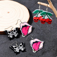 3 Piece Halloween Funky Cartoon Acrylic Dangle Earrings