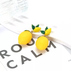 Lemon Fruit Drop Earrings