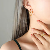 Golden Knot Hoop Earrings
