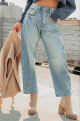 Colette Mid Rise Barrel Cello Jeans (Vintage Medium)