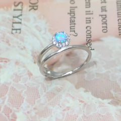 925 Sterling Silver Opal Ring