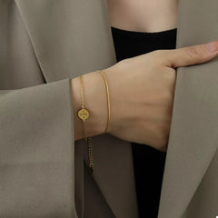 18K Gold-Plated Double Layered Bracelet