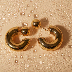 18K Gold-Plated C-Hoop Earrings