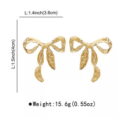 18K Gold-Plated Bow Earrings