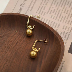 18K Gold-Plated Ball Drop Earrings