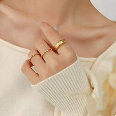 18K Gold-Plated Zircon Ring