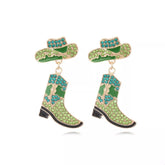 Cowboy Hat and Boot Dangle Earrings