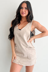 Living Steady Denim Overall Dress (Ash Mocha)
