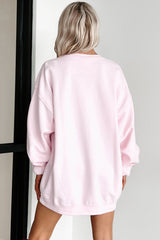 "Don't Play Games With My Heart" Graphic Crewneck (Light Pink)