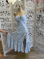 Blue Floral Maxi Dress