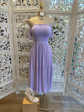 Lavender Smocked Midi Dress