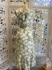 Light Green Back Cutout Maxi Dress