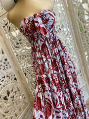 Strapless Smocked Maxi Dress