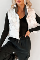 Ellery Papermoon Reversible Puffer Vest (White/Grey)